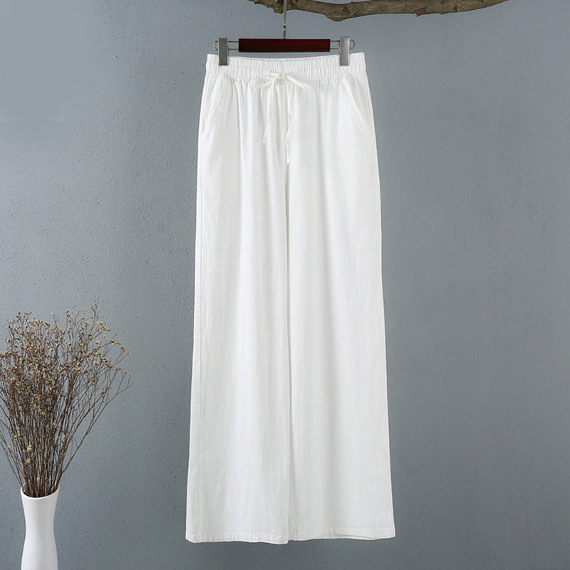 Women's Thin Cotton And Linen Wide-leg Pants