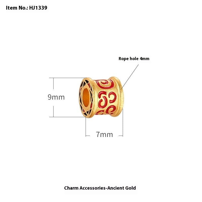 Ancient French Gold Loose Beads Bracelet Bracelet Necklace Handmade Diy Accessory Pendant