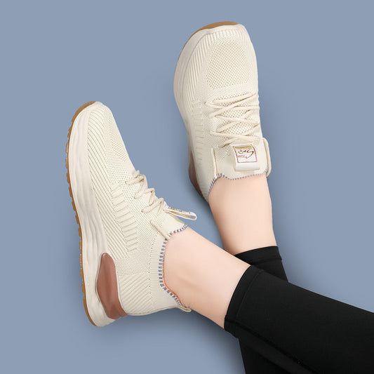 Flyknit Casual Schuhe Bequeme Alte Peking frauen