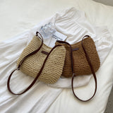 Borsa tote in paglia per le vacanze con design di nicchia