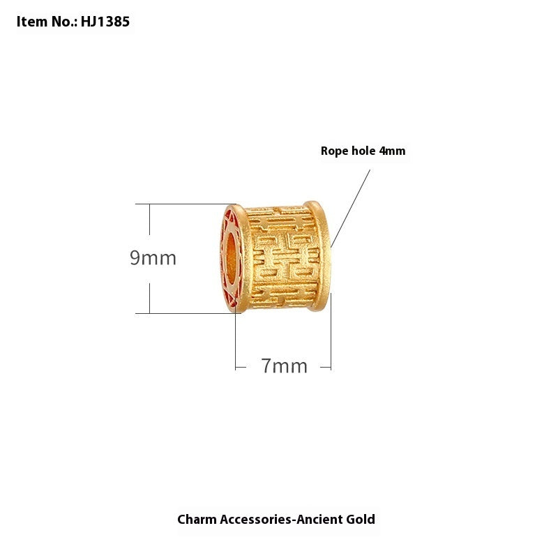 Ancient French Gold Loose Beads Bracelet Bracelet Necklace Handmade Diy Accessory Pendant