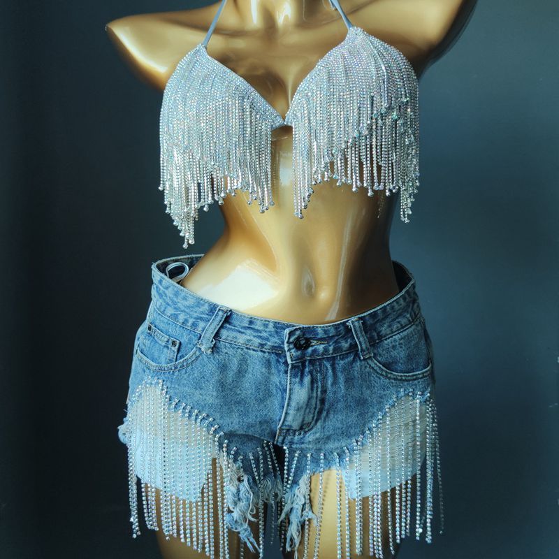 Neu Diamant Badeanzug Diamant Fließende Diamant Bikini Nacht