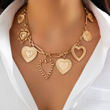Cold Love Pendant Clavicle Chain Peach Heart Fashion