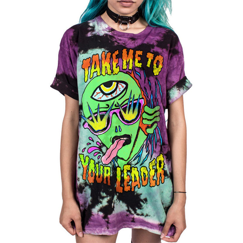 Cute alien print top