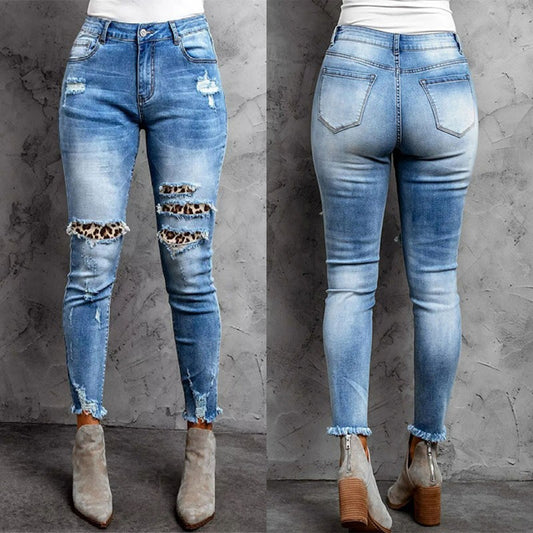 Burrs Tassels Denim-Hose für Damen