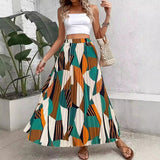 Gonna casual da donna con stampa alla moda