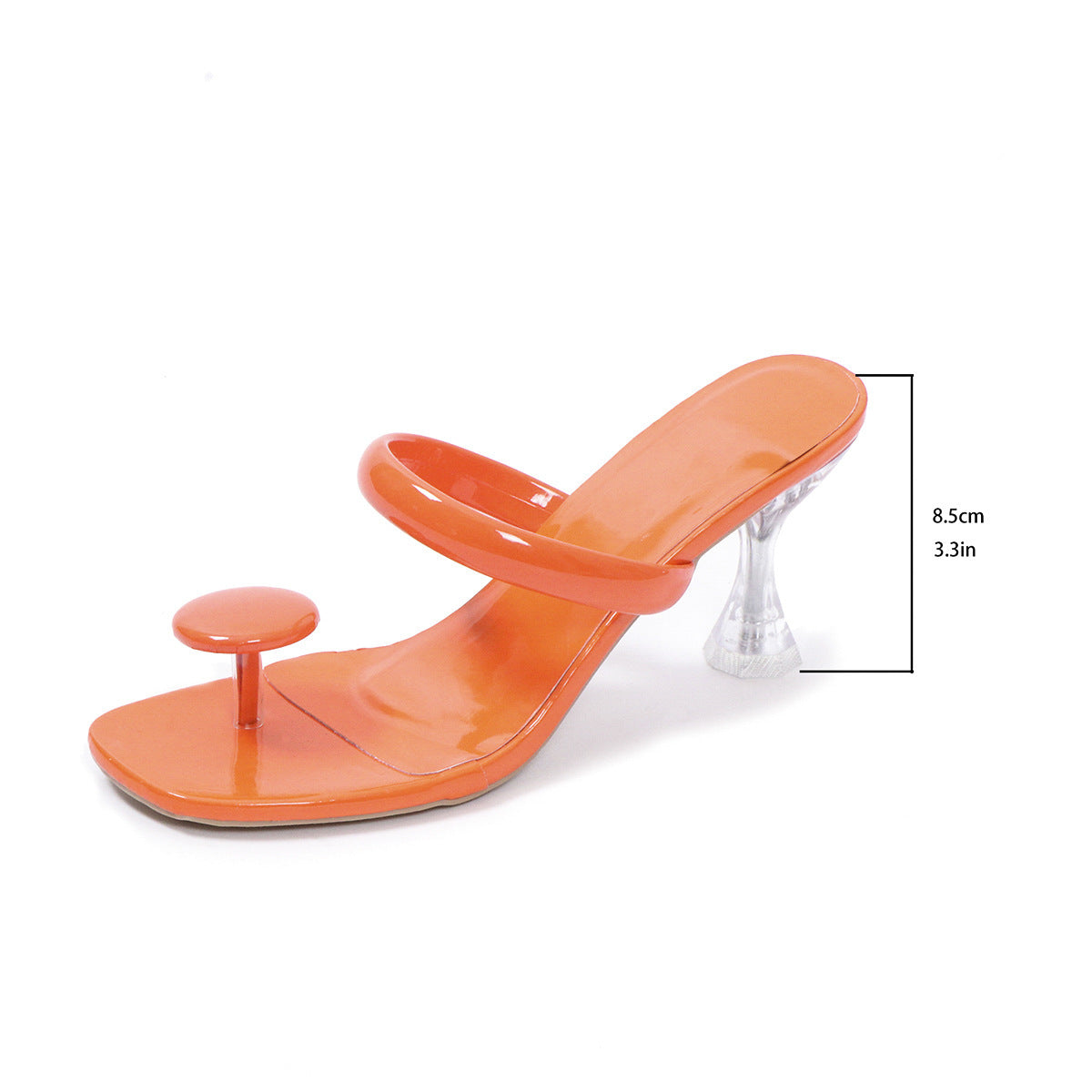 Pantofole con tacco alto di grandi dimensioni Pantofole da donna color caramella