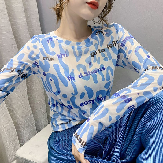 Canottiera in rete da donna con protezione solare interna