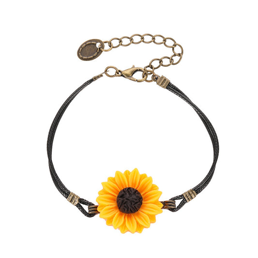 Grazioso braccialetto vintage con girasole