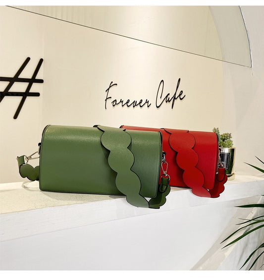 Borsa da donna in PU piccola borsa quadrata con cuciture per auto piccola cartella