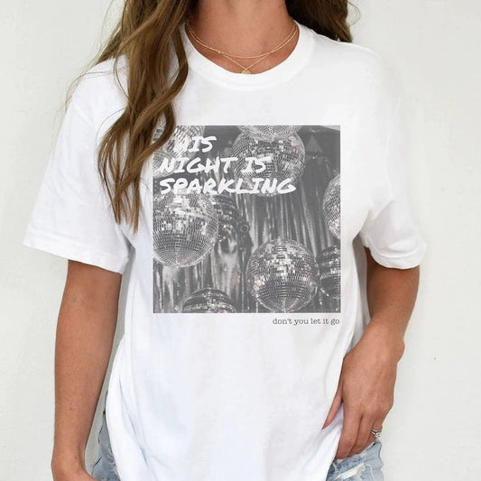 Kurzarm bedruckter Rundhalsausschnitt Damen