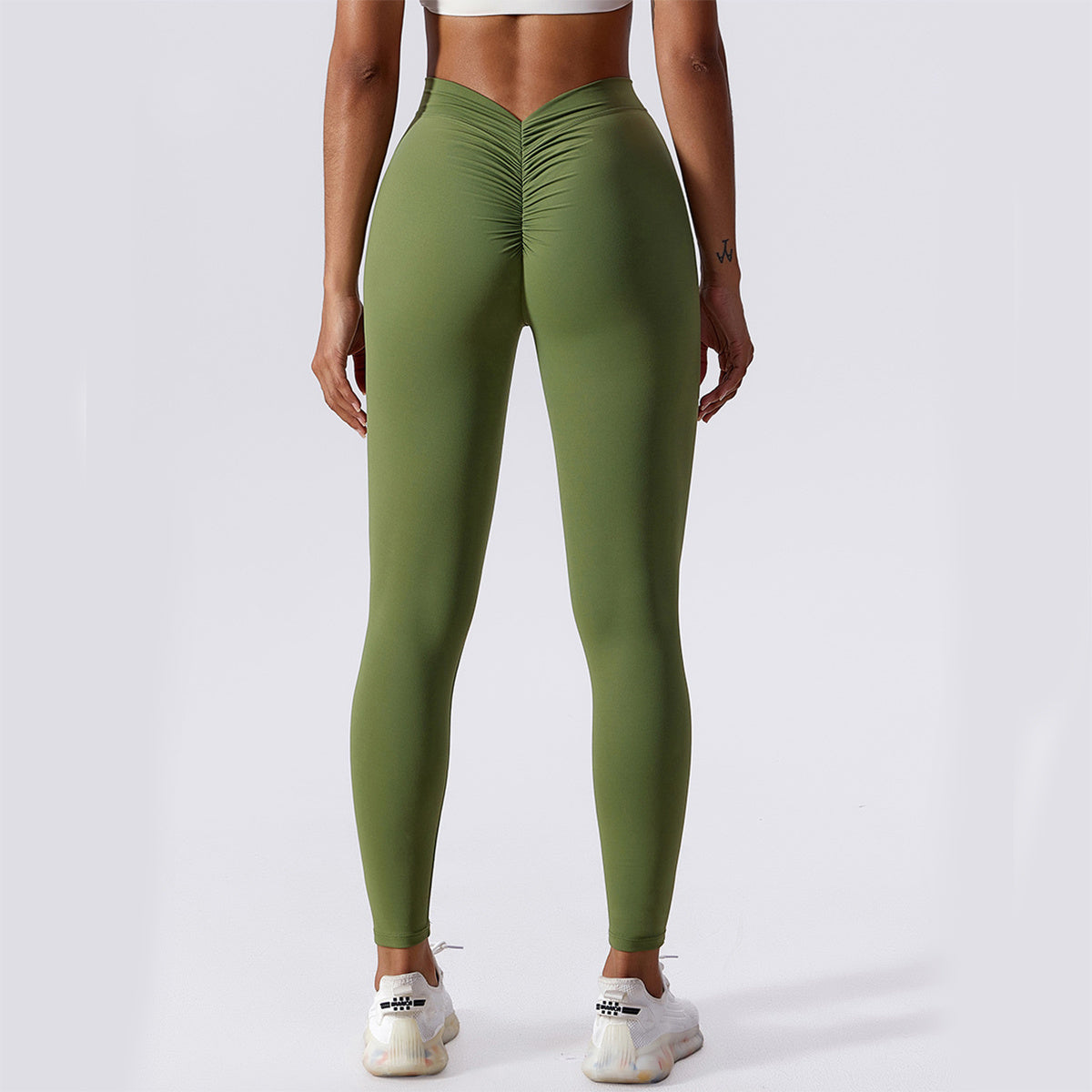 Schlanke Yoga-Fitnesshose, atmungsaktiv, schnelltrocknend, Leggings, Pfirsich, Hüftlifting-Hose für Damen