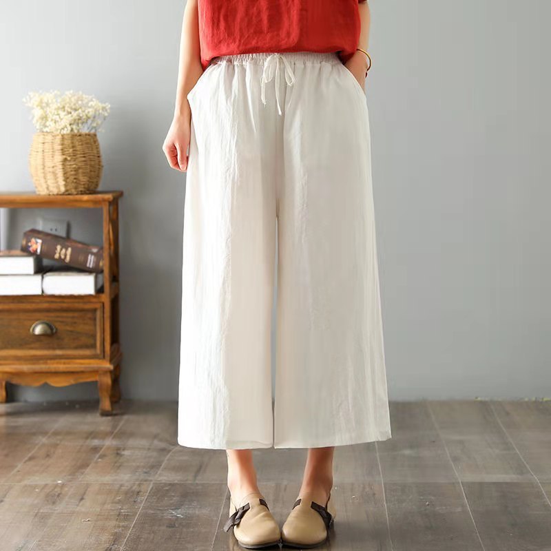 Modische, lockere, lässige Leggings aus Leinen für Damen