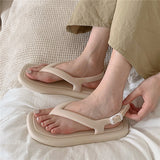 Personalized Simple Solid Color Flip-toe Sandals