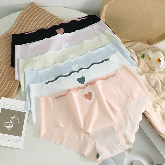 Biancheria intima in seta ghiacciata senza cuciture alla moda per donna