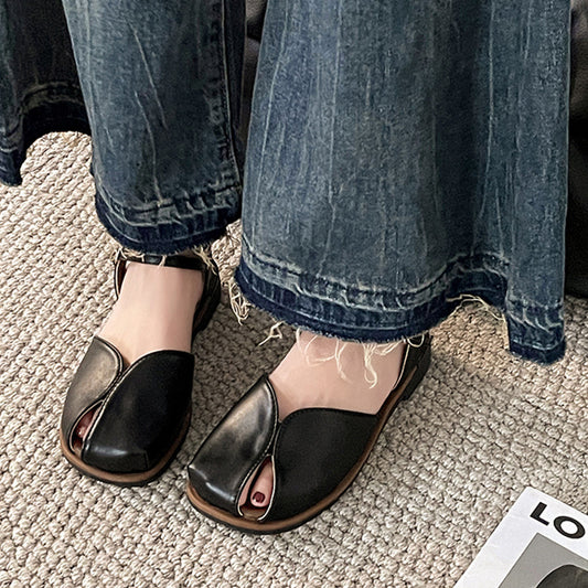 Sandali piatti con punta chiusa in stile Maillard