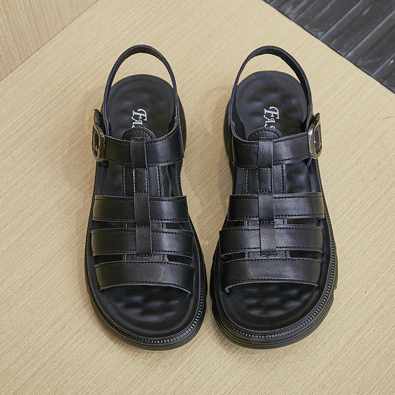 Damen Sandalen Sommer Neue Strandschuhe Weiche Unterseite Farbabstimmung