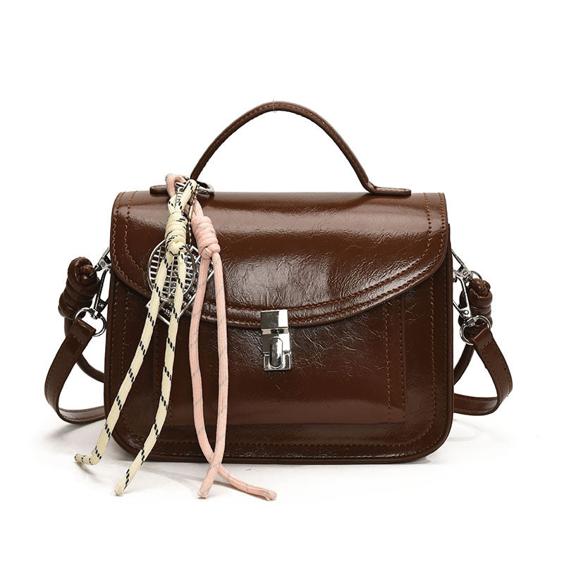 Lässige kleine quadratische Umhängetasche Retro tragbare Messenger Handtaschen für Frauen