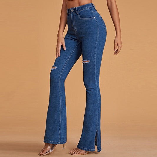 Jeans a vita alta da donna Slim Micro Horn