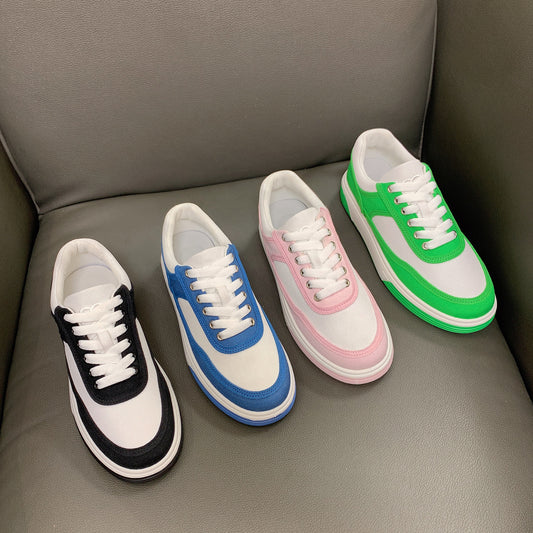 Schwarz-weiße Panda-Schuhe, farblich passende Plateau-Weißschuhe, lässige Sportschuhe, Schnürschuhe für Damen