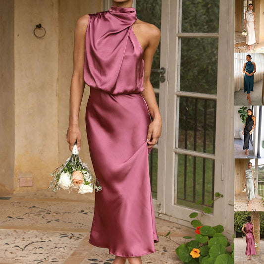 Abiti da sera con temperamento alla moda estiva per abbigliamento da donna