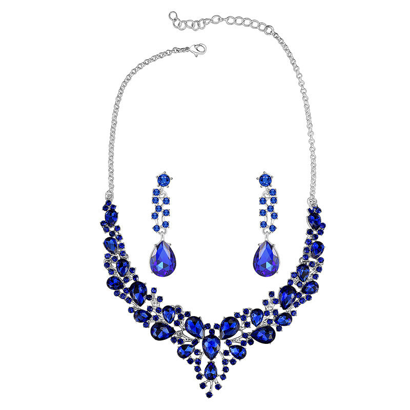 Set di gioielli da sposa in cristallo di lusso