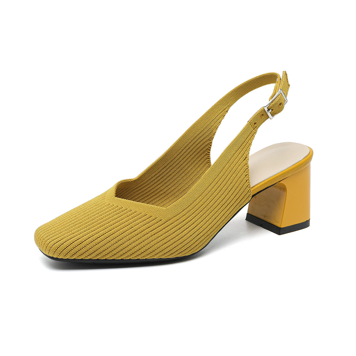 All-match Breathable Square Toe Cap High Heel Sandals