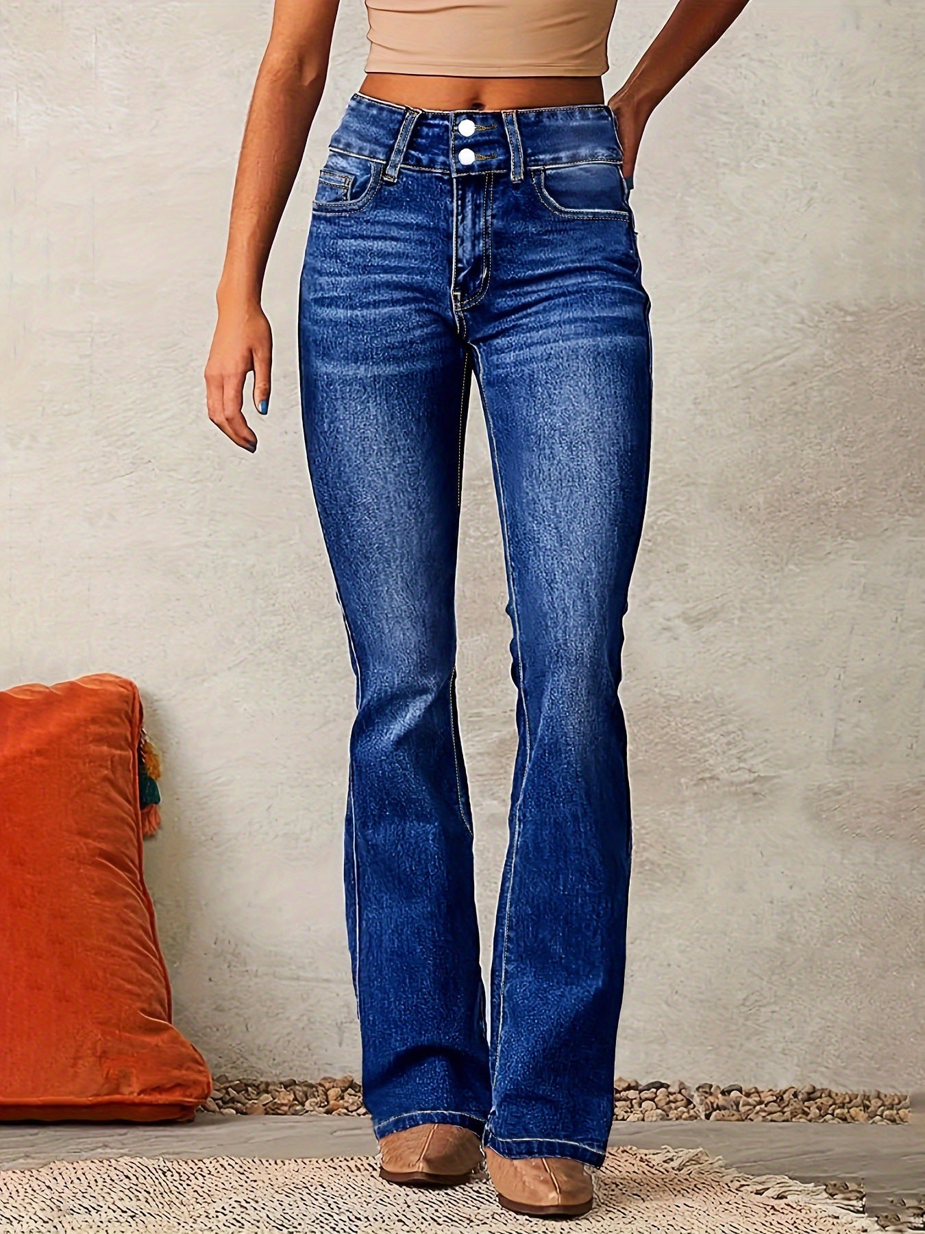 Neue verwaschene Street Skinny Retro Stretch Jeans Damenbekleidung