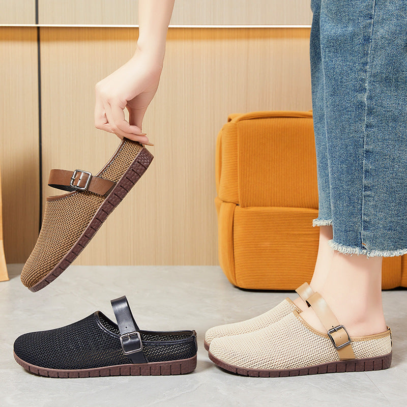 Passende Vintage-Sandalen mit weicher Sohle für Damen