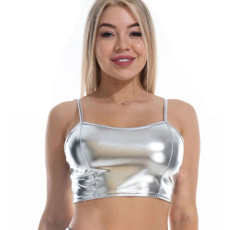 Canotta sexy attillata da donna in saldo con ombelico esposto