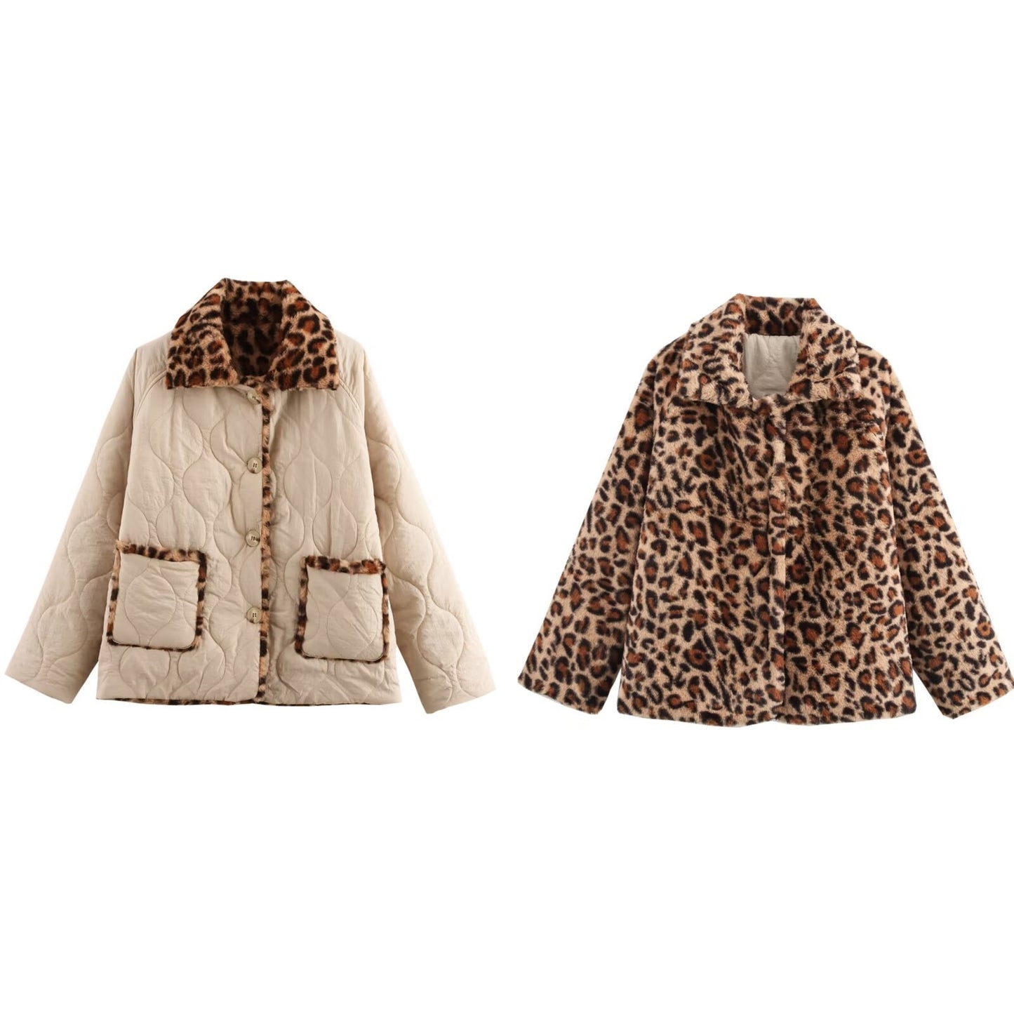 Fashion Double-sided Long Sleeve Cotton Coat Jacket