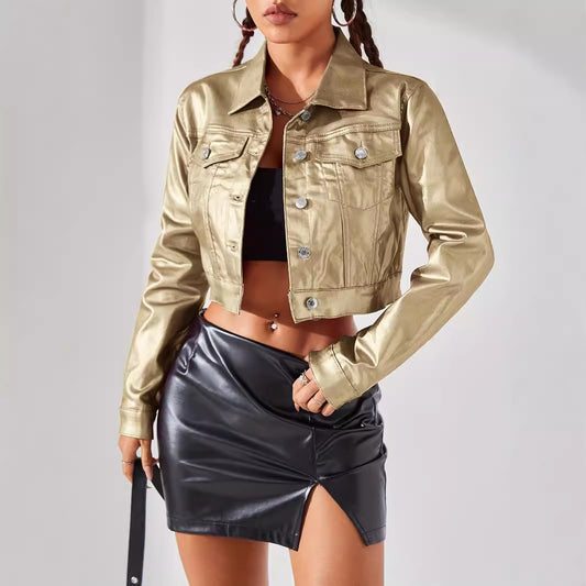 Giacca rivestita da donna in stile street fashion