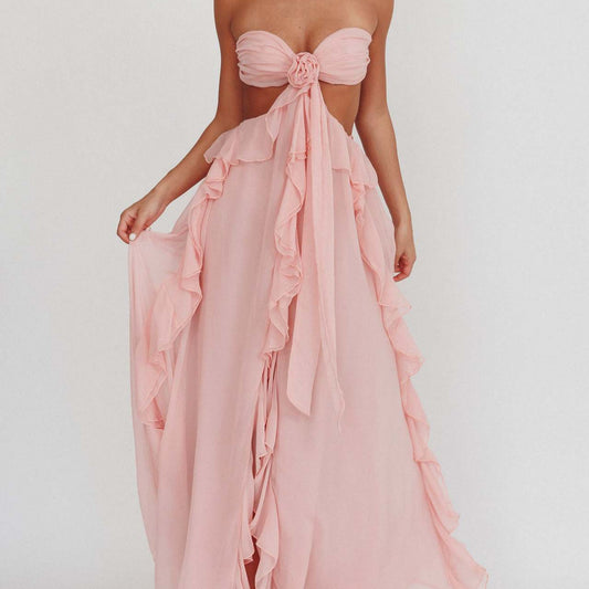 Niche Abito a tubino con volant da donna