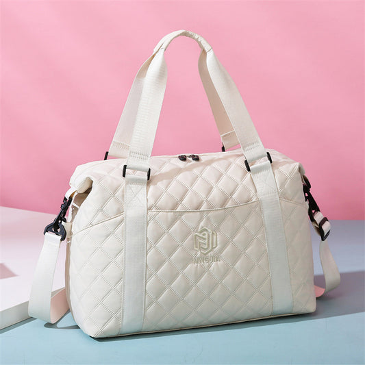 Borsa da viaggio Rhombus da donna, leggera, stile coreano, a tracolla