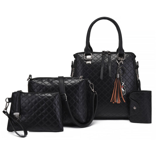 Set di borse retrò, borsa a tracolla tinta unita