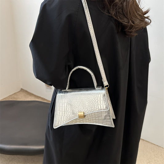 Modische Strukturierte Pu Einfache frauen Einfarbig Casual