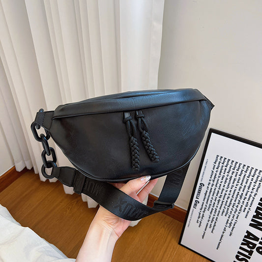 Borsa casual quotidiana semplice con personalità in PU di colore solido