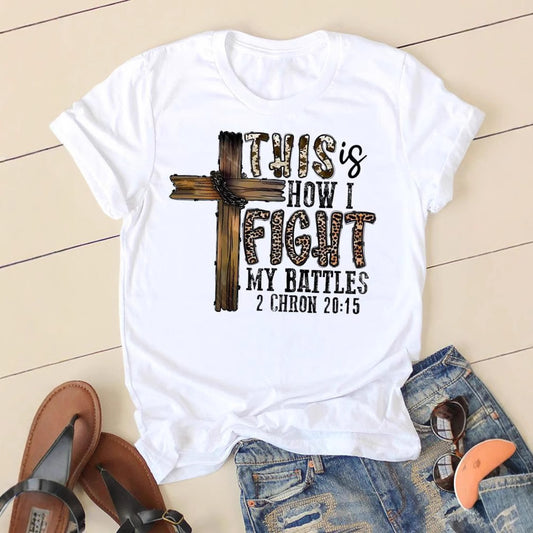 Brief Stil Niedlich Süß Kurzarm Mode Frauen Drucken