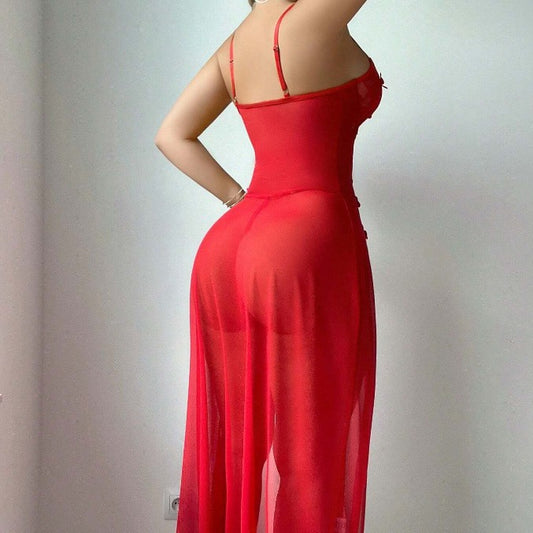 Europäische und amerikanische rote sexy Kleidunterwäsche für Frauen