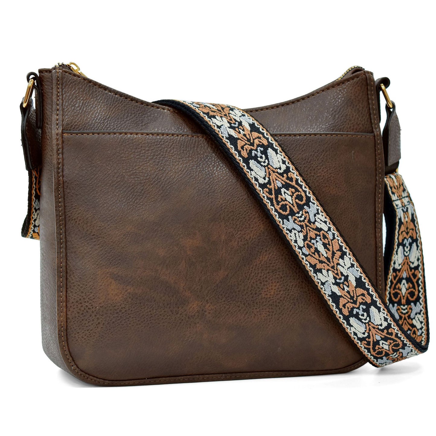 Retro Solid Color Color Matching Shoulder Messenger Bag Ribbon