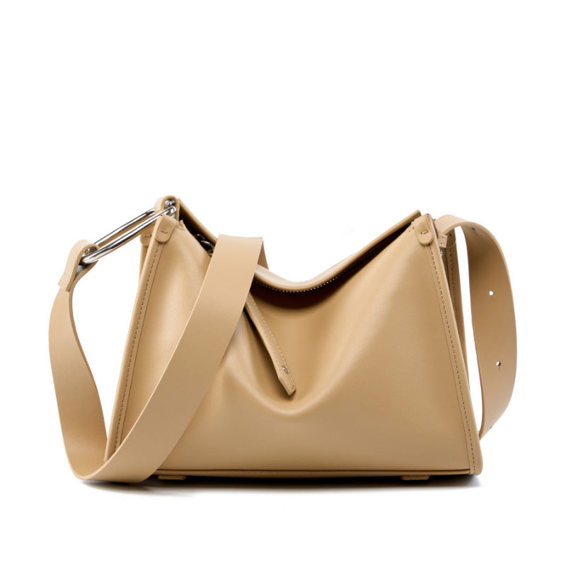 Nuova borsa a tracolla da donna in pelle con tracolla di grande capacità e senso elevato