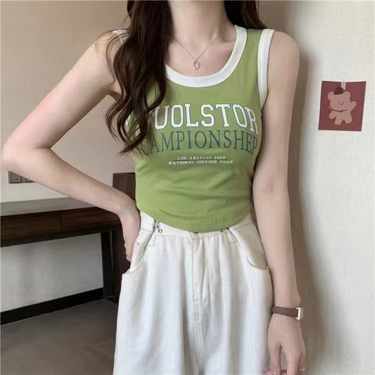 Women's Summer Letter Printing Short Camisole