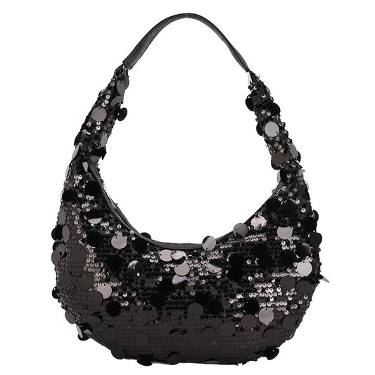 Borsa da pranzo con paillettes colorate, di lusso e alla moda, da donna, nuova