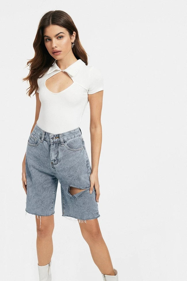 Lava Hollow Hot Girl Vita Esposta Sexy, Maglietta a maniche corte Collegamento