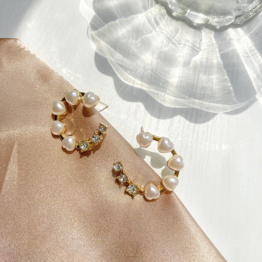 Orecchini di perle naturali all'ingrosso in argento sterling 925 stile Frosty