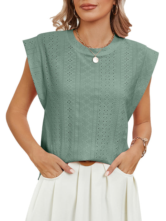 Sommer Hohl Kurzarm T-Shirt Weste