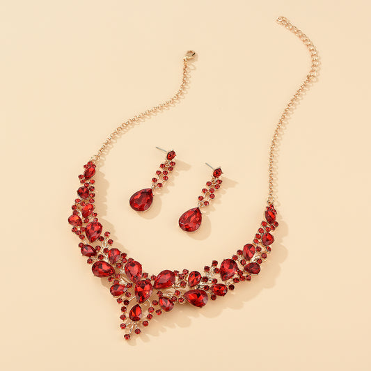 Set di gioielli da sposa in cristallo di lusso