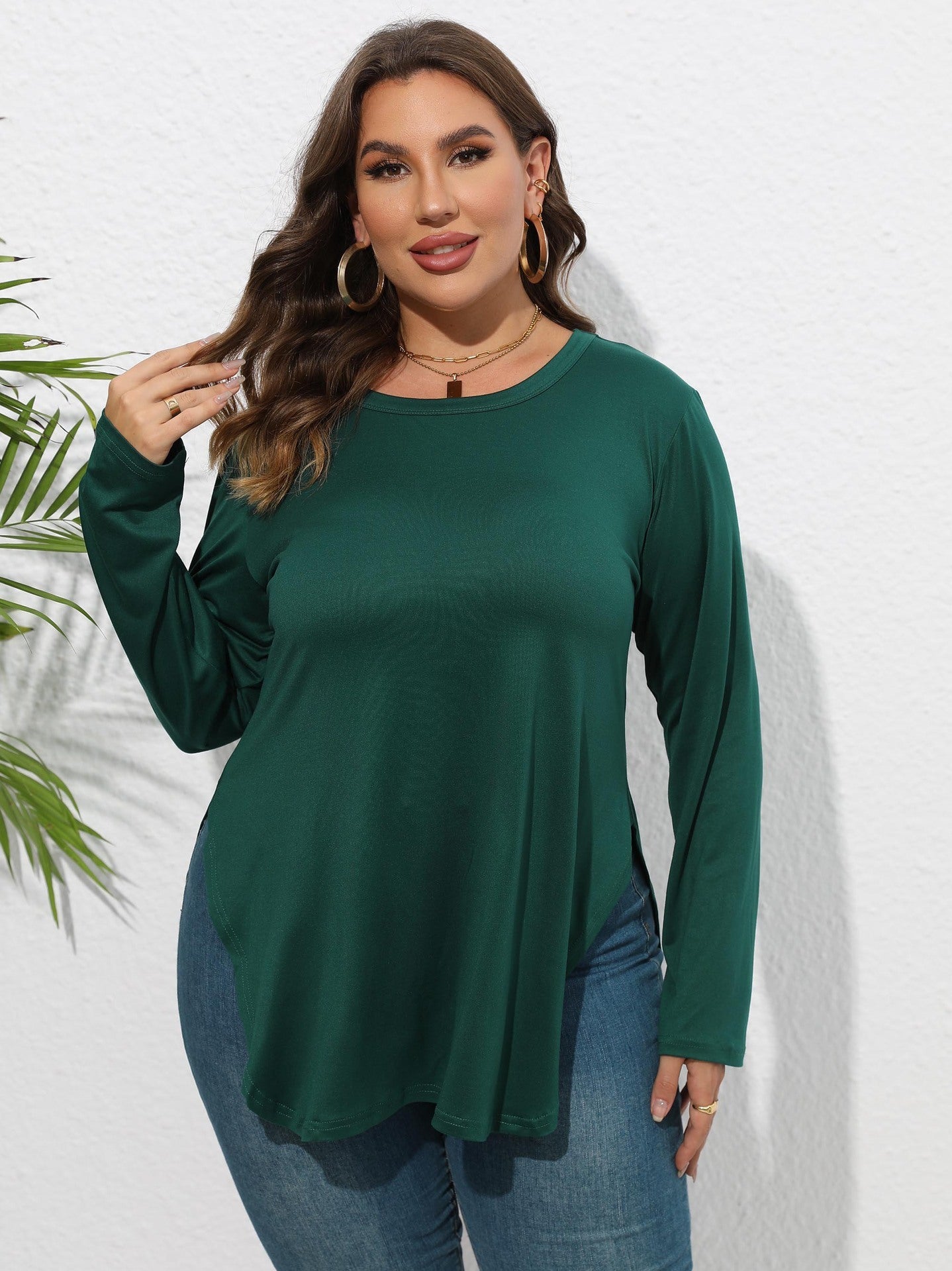 Long-sleeved Casual Irregular Bottoming Shirt