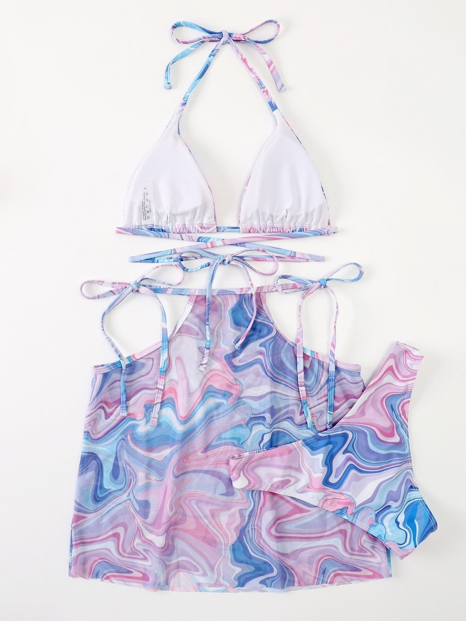 Bikini 3-teiliger Strandrock für Damen