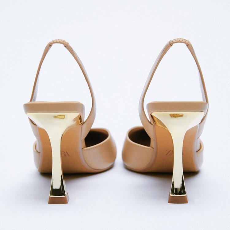 Neue spitze High Heels in Nude für Damen